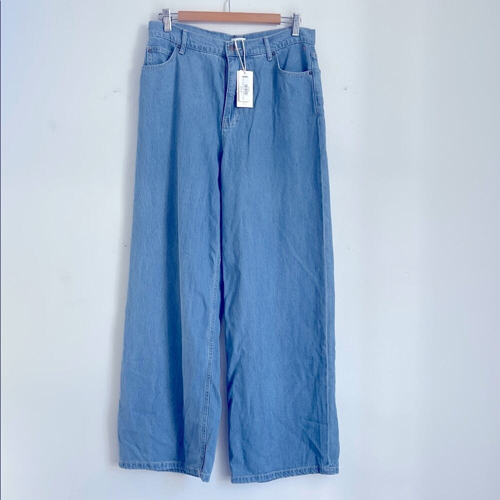 NWT Z Supply Denim MIA loose hi rise wide leg in worn indigo denim jeans sz 29